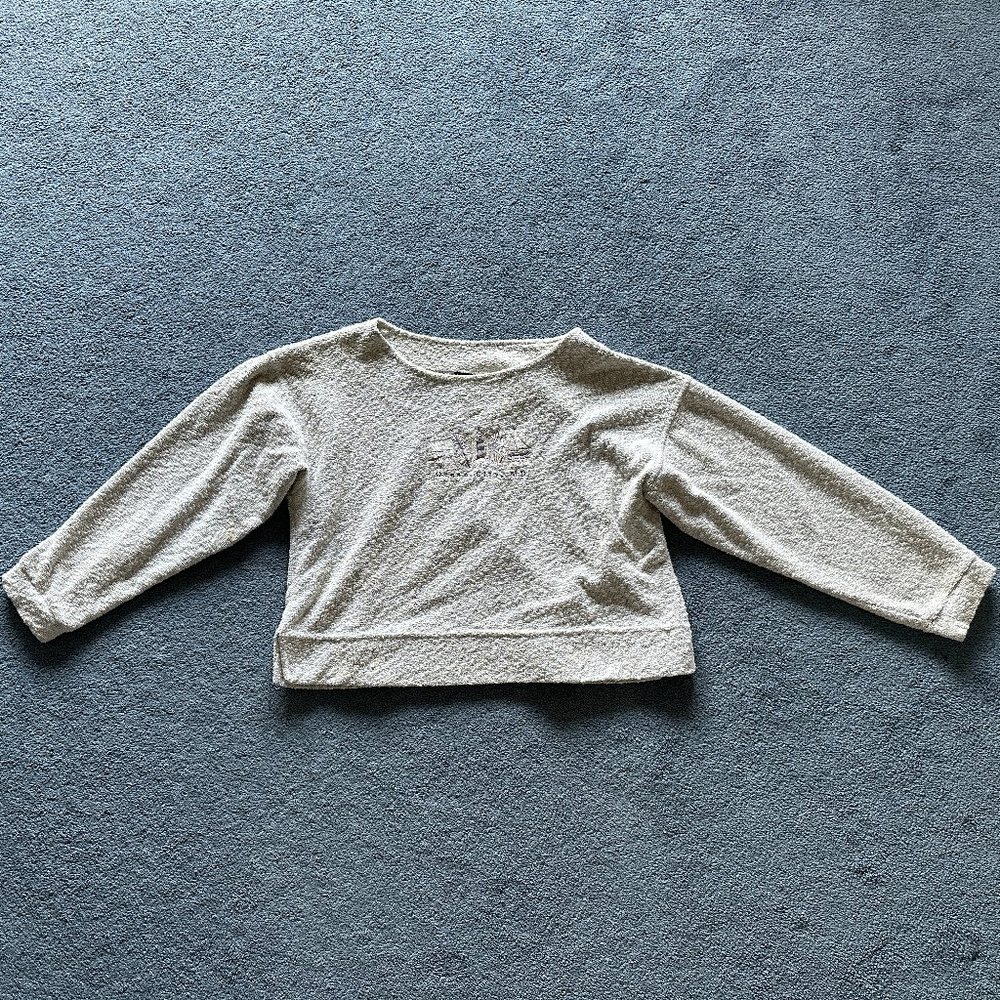 Exist Sports Line Women's Gray Ocean City, Maryland Cropped Sweatshirt Size S/M